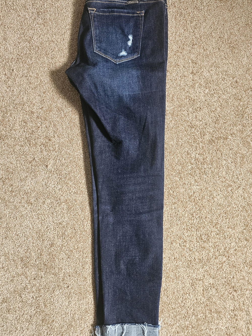 KanCan Dark Blue Distressed Skinny Jeans 7/27 - Picture 2 of 3